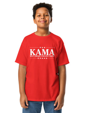 KAMA KEEP AMERICA MOVING AHEAD™ RED & WHITE YOUTH SHIRT